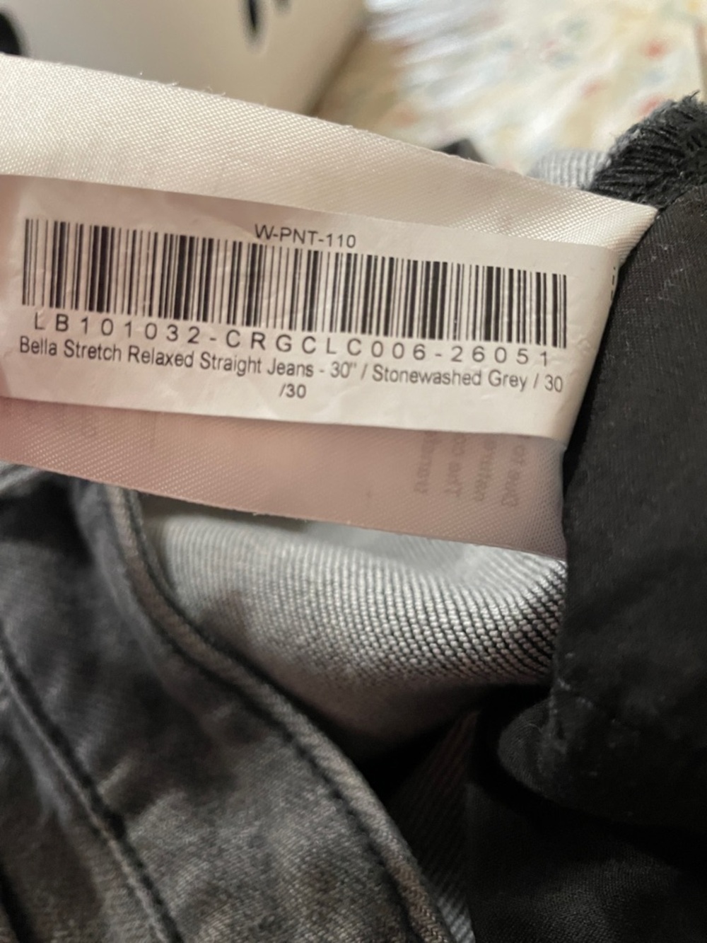 Quince Bella Stretch Relaxed Straight Jeans in Stonewashed Grey Size 30 - Picture 6 of 8